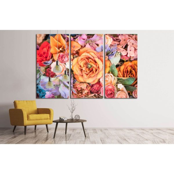 Flower background - vintage effect style pictures №2572 Ready to Hang Canvas Print For Cheap - Image 2