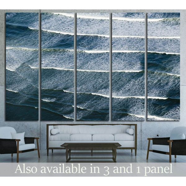 Breaking ocean waves south of Portland, Maine №2543 Ready to Hang Canvas Print For Cheap