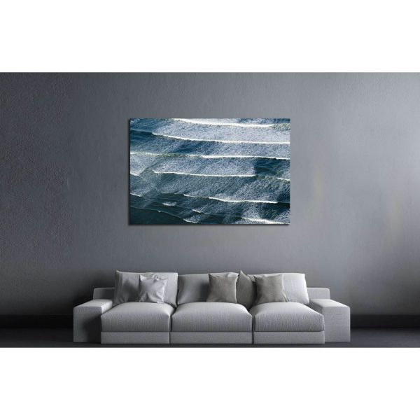 Breaking ocean waves south of Portland, Maine №2543 Ready to Hang Canvas Print For Cheap - Image 3