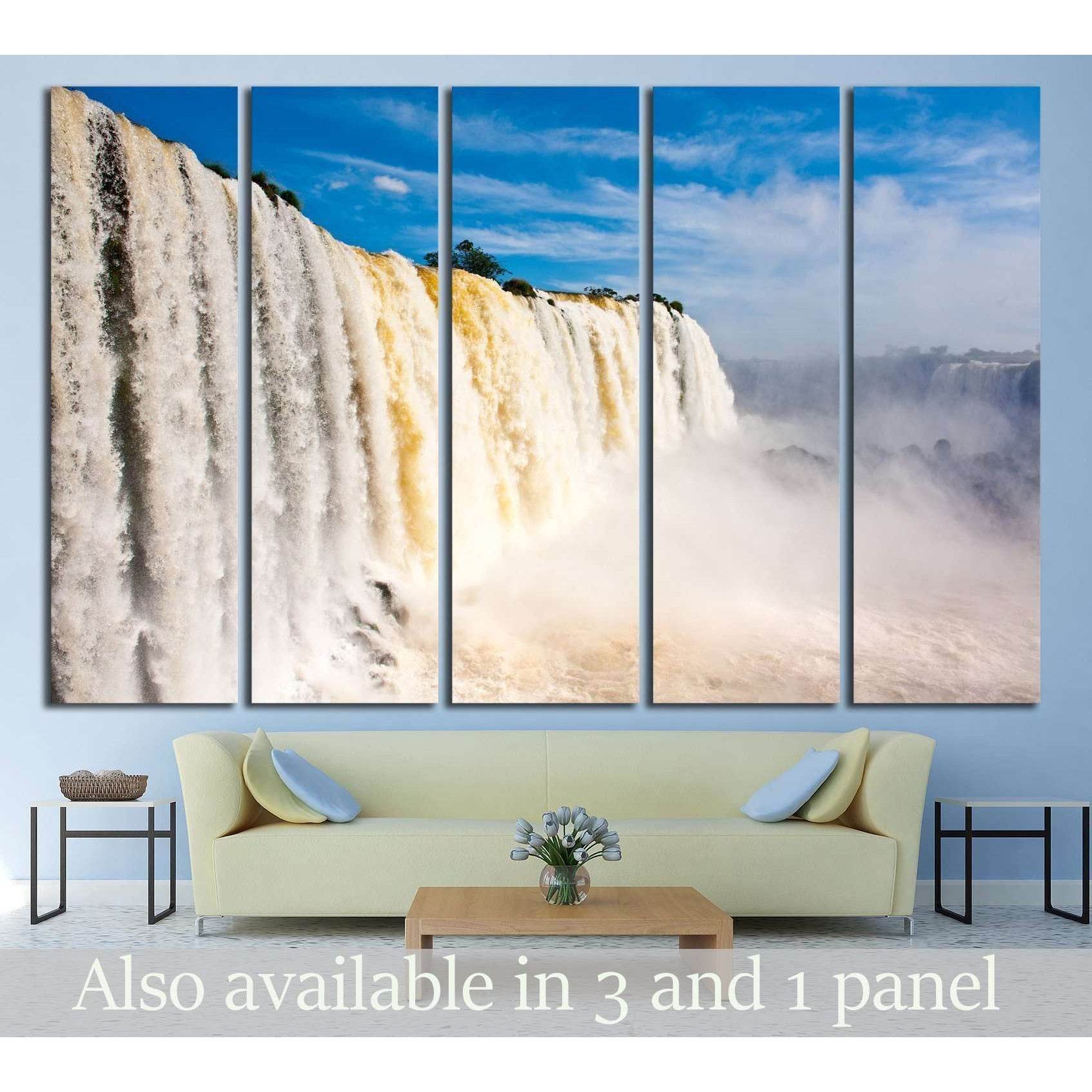 Iguazu falls, one of the new seven wonders of nature. World Heritage site. View from the brazilian side №2501 Ready to Hang Canvas Print Discount