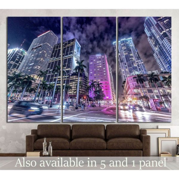 Buildings of Downtown Miami №1098 Ready to Hang Canvas Print Online Hot Sale