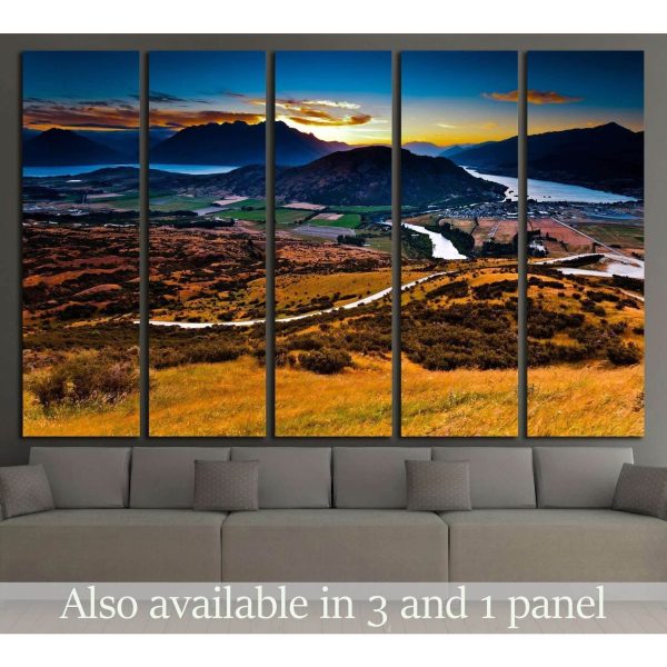 Aerial view of Queenstown, New Zealand №2503 Ready to Hang Canvas Print Sale