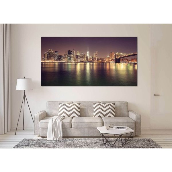 Manhattan Cityscape №3022 Ready to Hang Canvas Print For Sale - Image 3