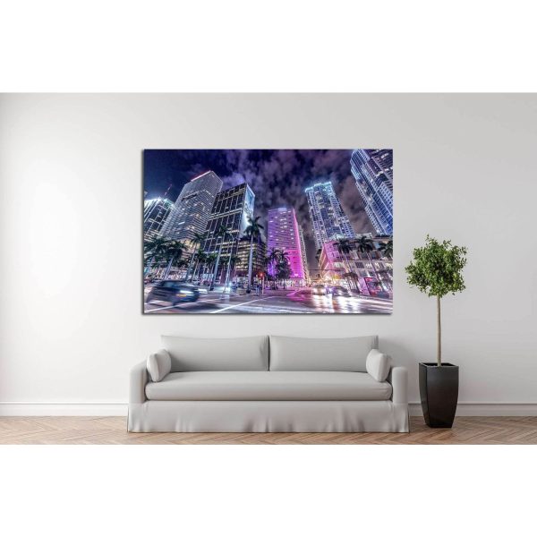 Buildings of Downtown Miami №1098 Ready to Hang Canvas Print Online Hot Sale - Image 3