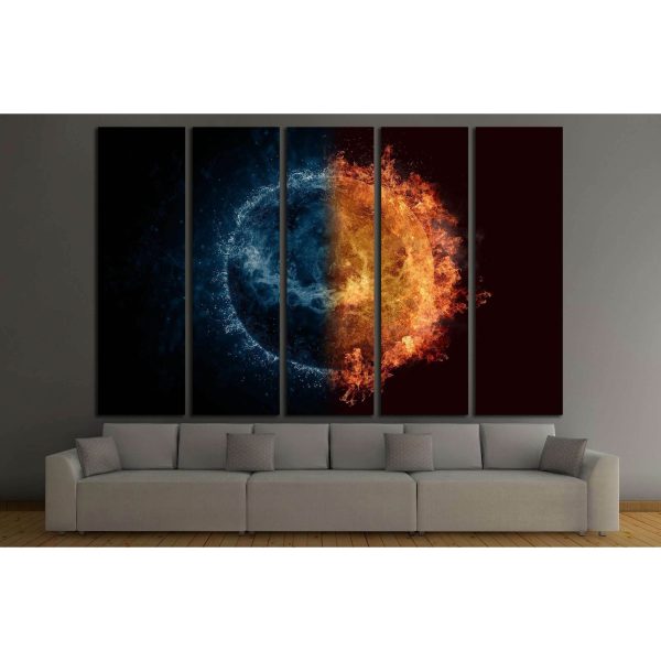 Planet Venus in water and fire №2417 Ready to Hang Canvas Print Sale - Image 3