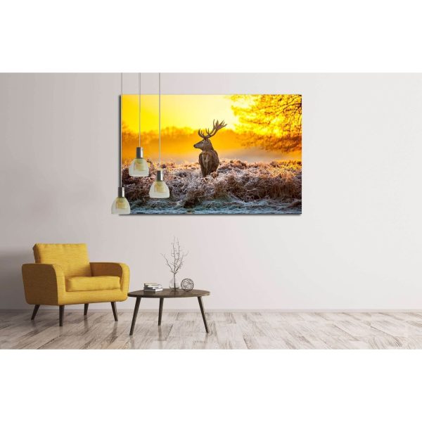 Red deer №2346 Ready to Hang Canvas Print Discount - Image 3