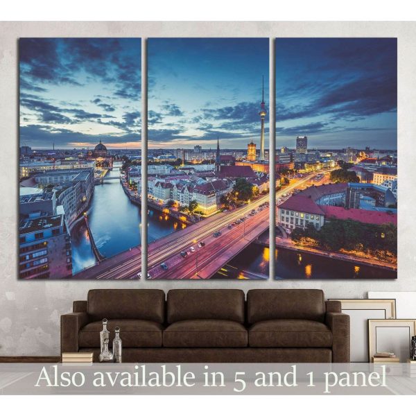 View of Berlin skyline, Germany №1186 Ready to Hang Canvas Print Online