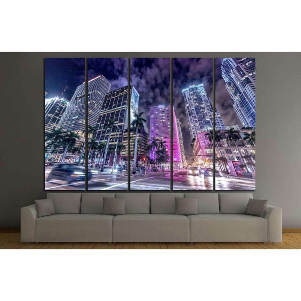 Buildings of Downtown Miami №1098 Ready to Hang Canvas Print Online Hot Sale - Image 2