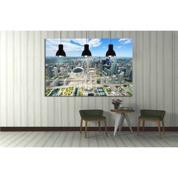 Aerial photograph taken from a helicopter in Toronto №2076 Ready to Hang Canvas Print Supply - Image 3