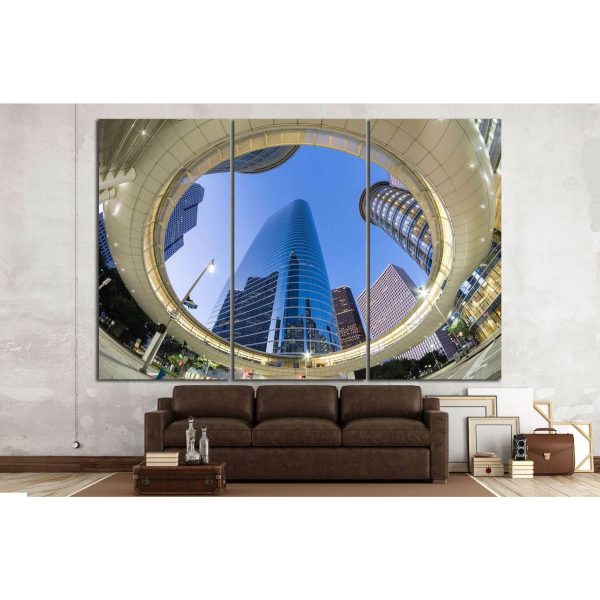 Houston Downtown №1010 Ready to Hang Canvas Print Cheap - Image 2