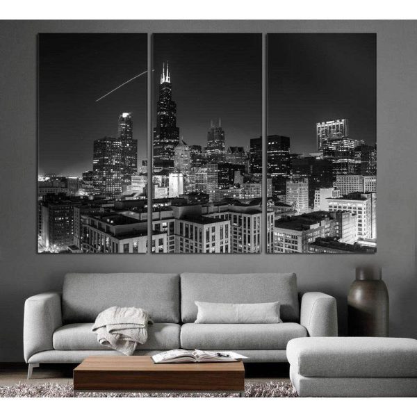 Chicago Cityscape №1098 Ready to Hang Canvas Print For Discount