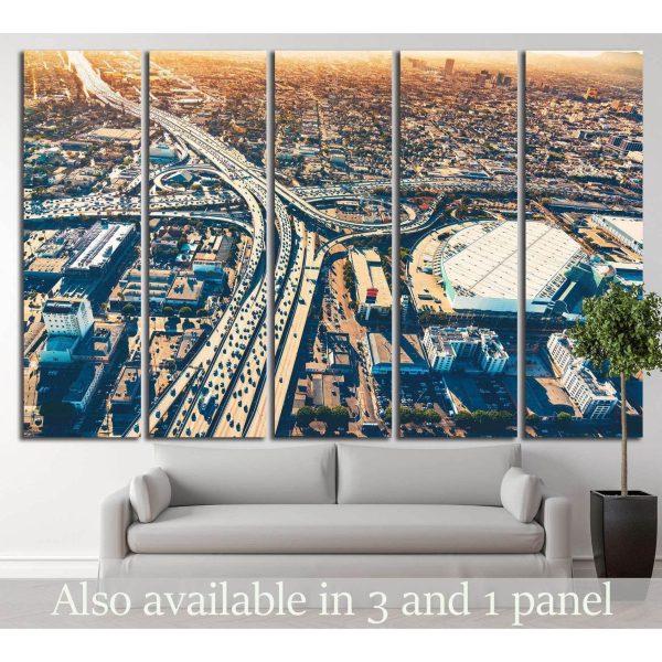 Aerial view, Los Angeles №1001 Ready to Hang Canvas Print Online