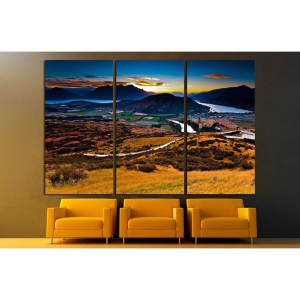Aerial view of Queenstown, New Zealand №2503 Ready to Hang Canvas Print Sale - Image 2