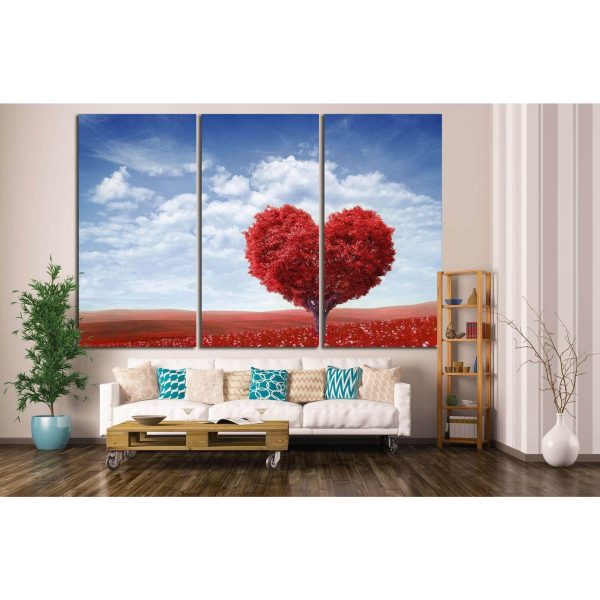 Tree in the shape of heart №730 Ready to Hang Canvas Print Online - Image 3