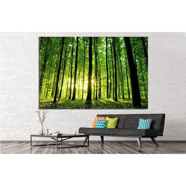 Beautiful green forest №20 Ready to Hang Canvas Print Fashion - Image 3
