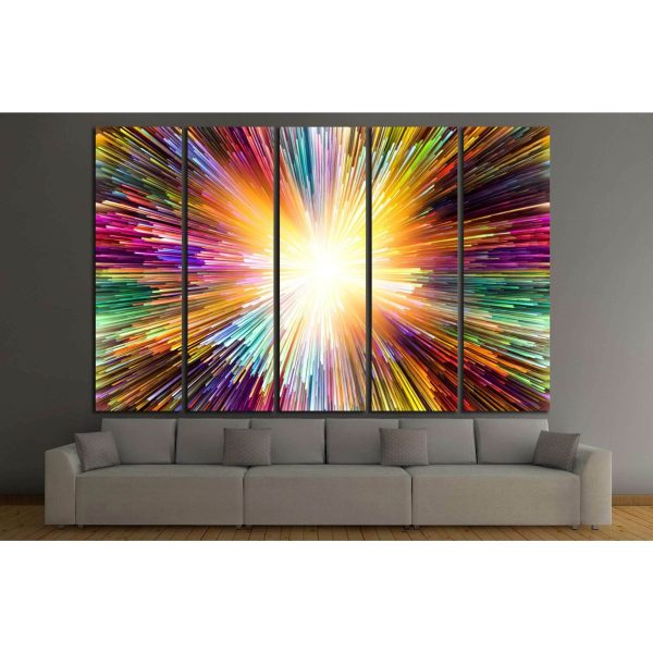 Color Explosion №1057 Ready to Hang Canvas Print For Discount - Image 2