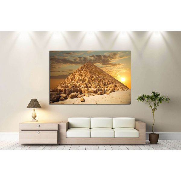 pyramids of the pharaohs in Giza. Cairo, Egypt №2190 Ready to Hang Canvas Print For Cheap - Image 3