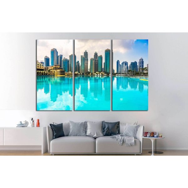 Dubai skyline №568 Ready to Hang Canvas Print Cheap - Image 2