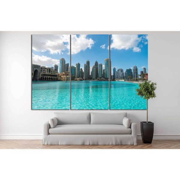 Aerial view of Dubai skyline, UAE №1023 Ready to Hang Canvas Print Discount - Image 2