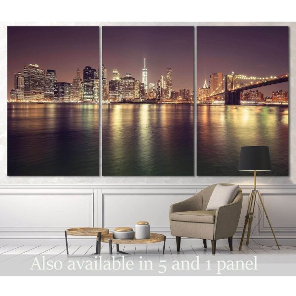 Manhattan Cityscape №3022 Ready to Hang Canvas Print For Sale
