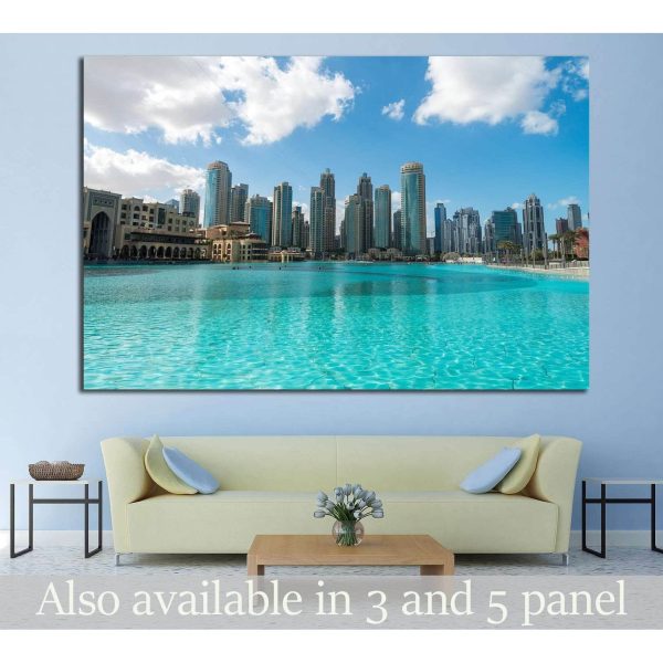 Aerial view of Dubai skyline, UAE №1023 Ready to Hang Canvas Print Discount