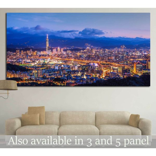 Taipei City №566 Ready to Hang Canvas Print Online