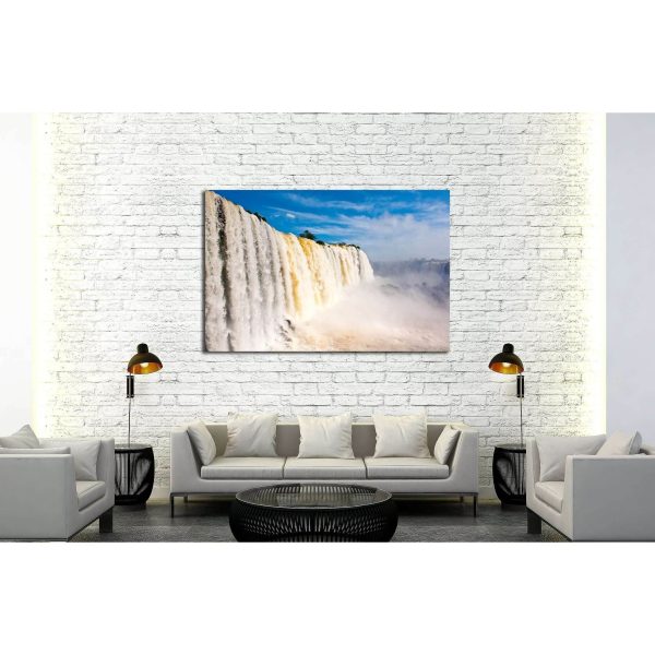 Iguazu falls, one of the new seven wonders of nature. World Heritage site. View from the brazilian side №2501 Ready to Hang Canvas Print Discount - Image 3