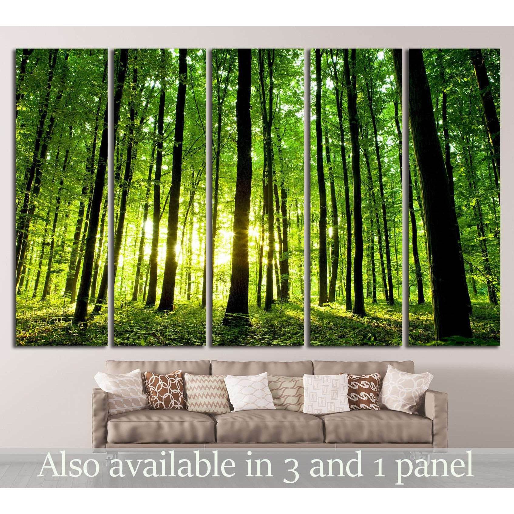 Beautiful green forest №20 Ready to Hang Canvas Print Fashion