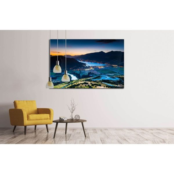 Aerial view of Queenstown, New Zealand №2504 Ready to Hang Canvas Print Online - Image 3