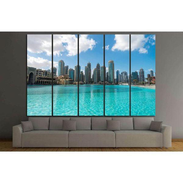 Aerial view of Dubai skyline, UAE №1023 Ready to Hang Canvas Print Discount - Image 3