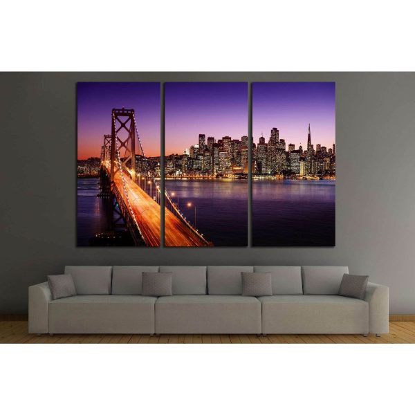 San Francisco skyline №578 Ready to Hang Canvas Print Online Hot Sale - Image 3