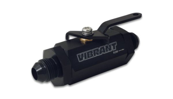 Vibrant -4AN to -4AN Male Shut Off Valve - Black For Cheap